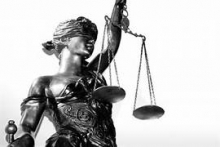 Sculpture of justice scales