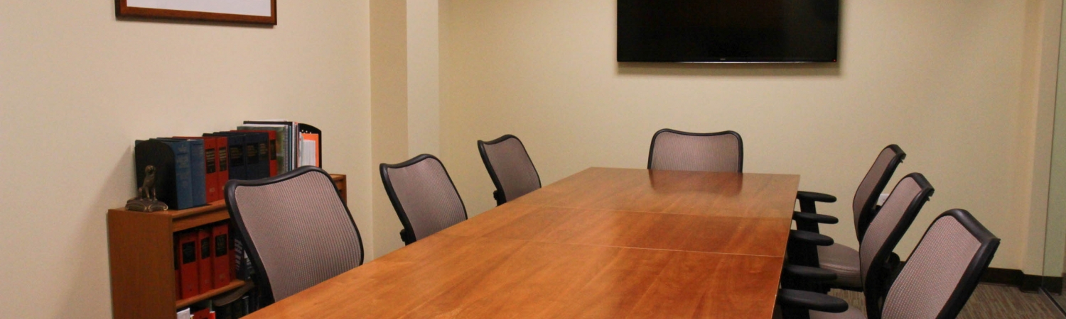 Conference room of Langenkamp, Curtis, Price, Lindstrom & Chevedden law office